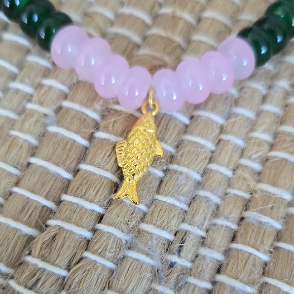 Strawberry Fields Forever🍓 Glass Beaded Necklace - Picture 2 of 3